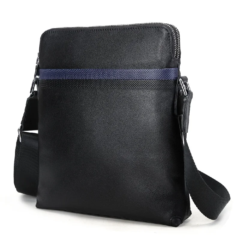 Military - style men's crossbody bag with MOLLE webbing for attachmentsGenuine Leather Leisure Style Crossbody Military - style men's crossbody bag with MOLLE webbing for attachmentsGenuine Leather Leisure Style Crossbody