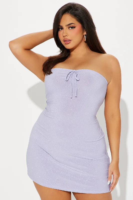 Gia Glitter Micro Mini Dress - Lavender