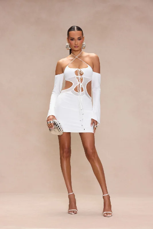 Lucia Cut Out Mini Dress - White