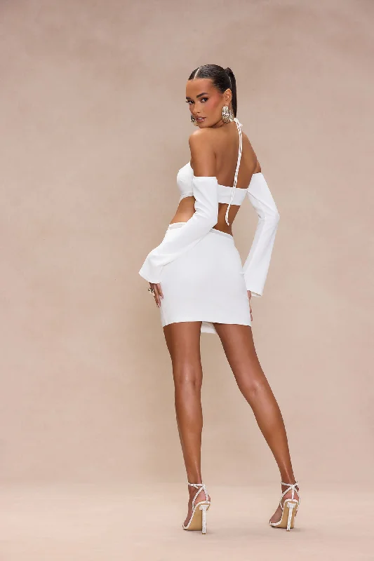 Lucia Cut Out Mini Dress - White