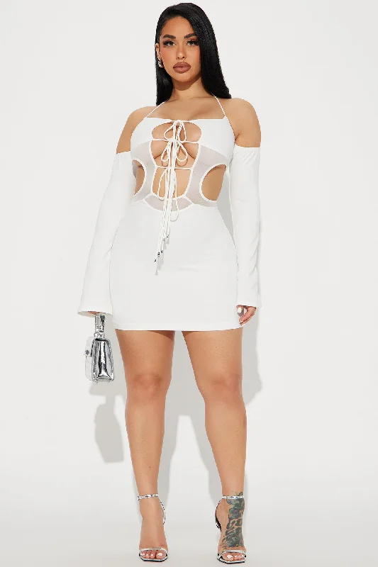 Lucia Cut Out Mini Dress - White