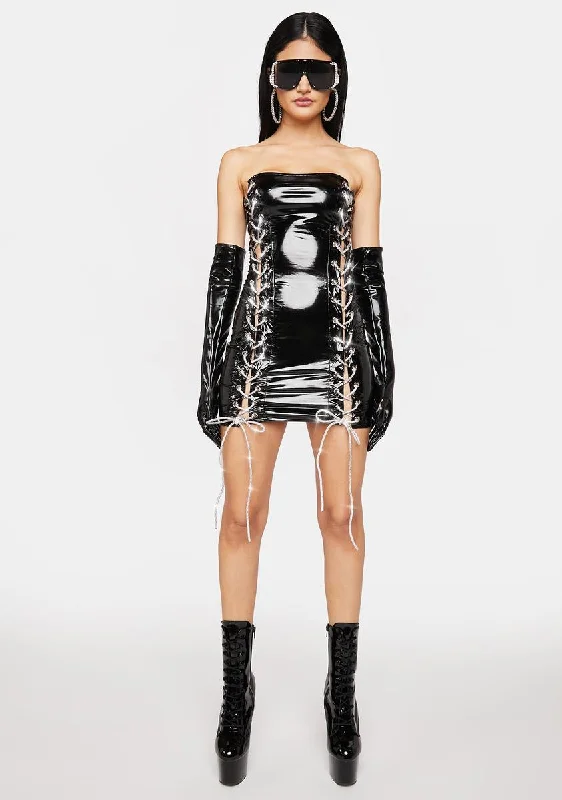 Lunar Love Reaction Vinyl Dress