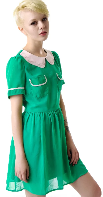 Seeing Green Pocket Front Dress