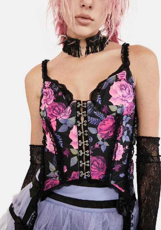 High Class Floral Corset Top