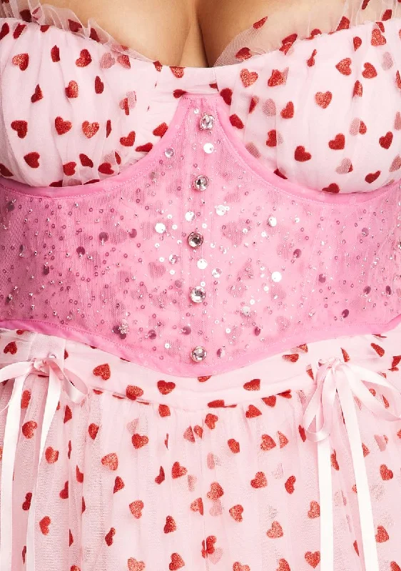 Plus Candy Ooh La La Sequin Underbust Corset