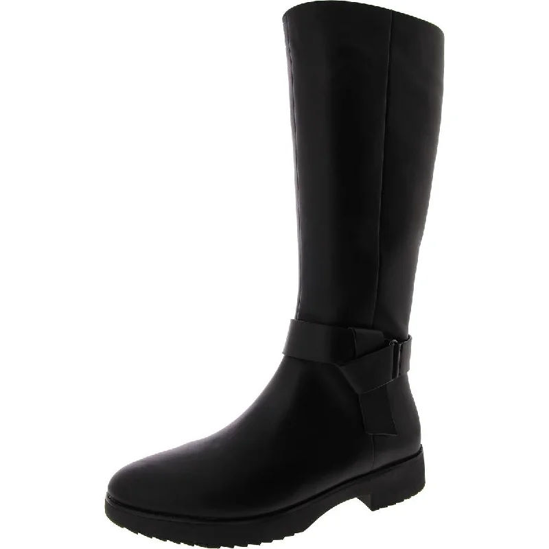 KNOT KNEE HIGH Womens Leather Zipper Knee-High Boots