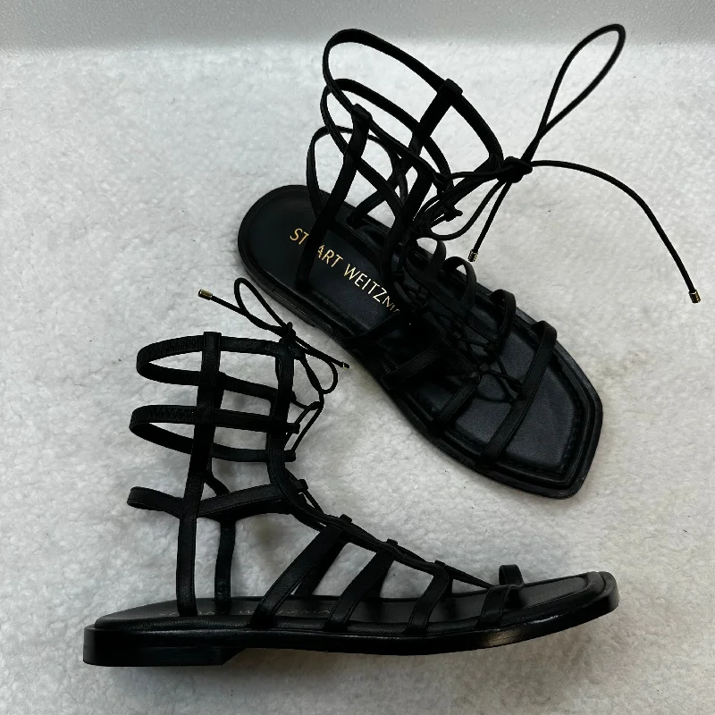 Sandals Designer By Stuart Weitzman In Black, Size: 8