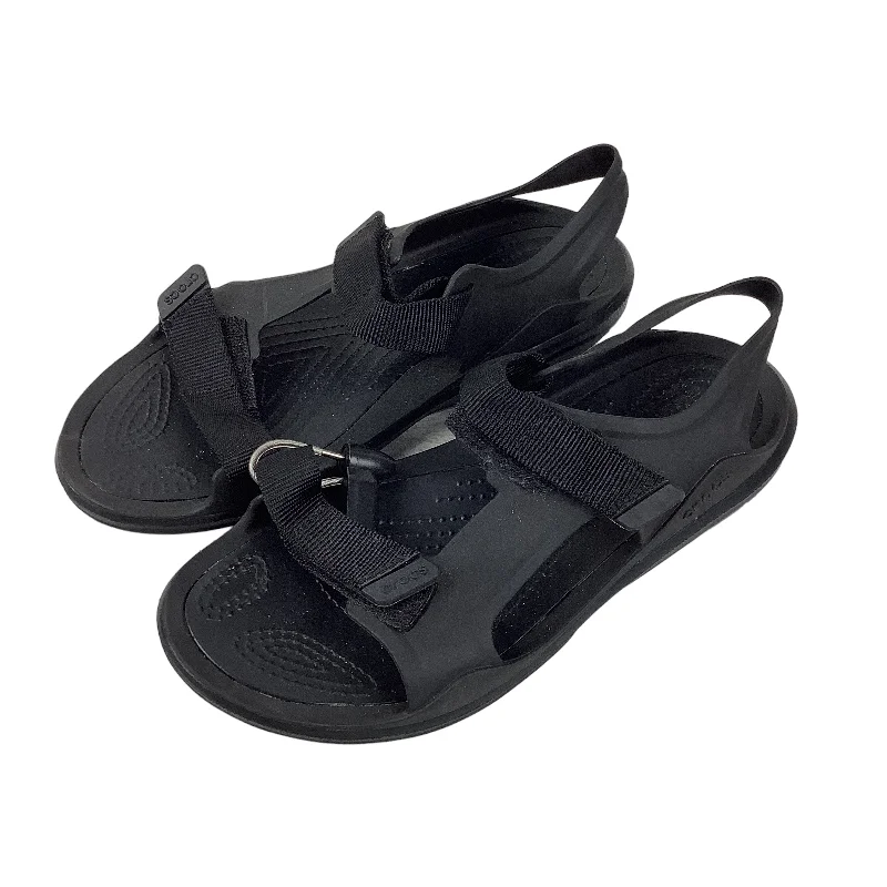 Sandals Sport By Crocs In Black, Size: 8