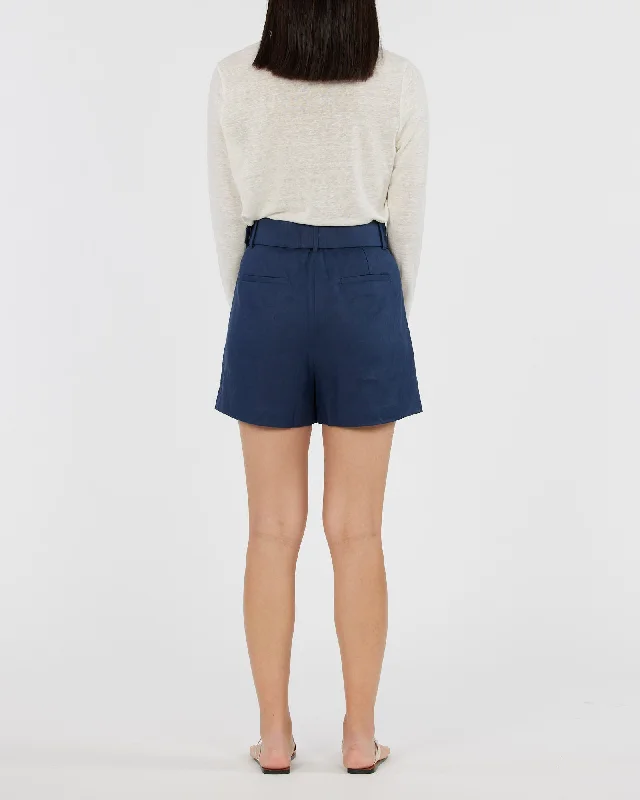 Brydie Linen Short - Navy