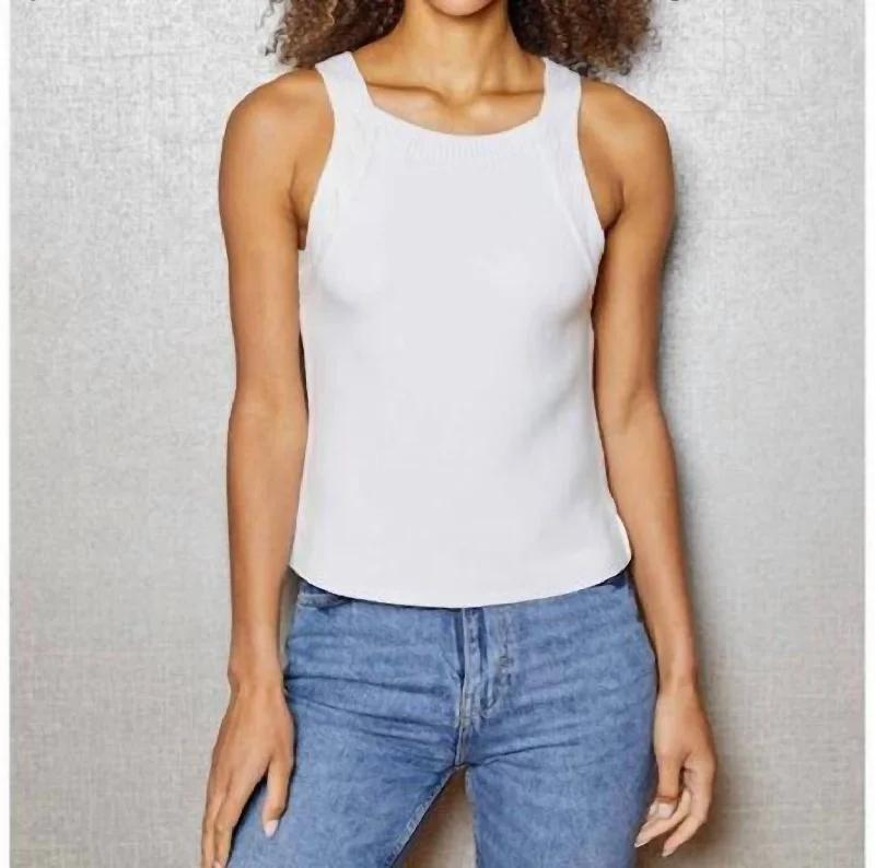 Anna Scuba Tank Top In White