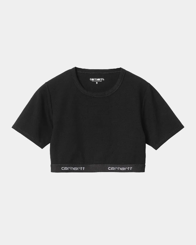 Script Crop Top | Black