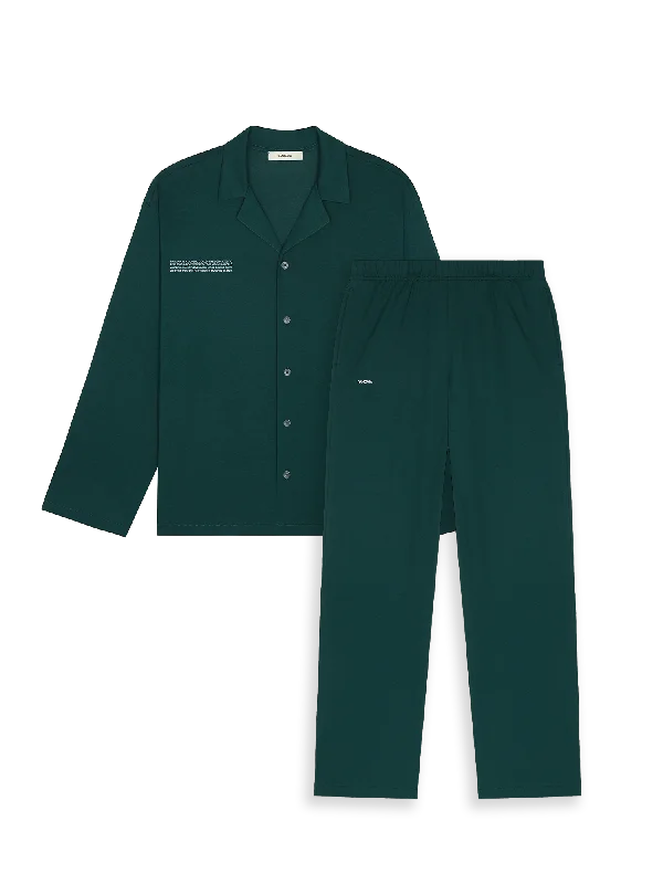 365 Lightweight Long Pyjama Set—foliage green