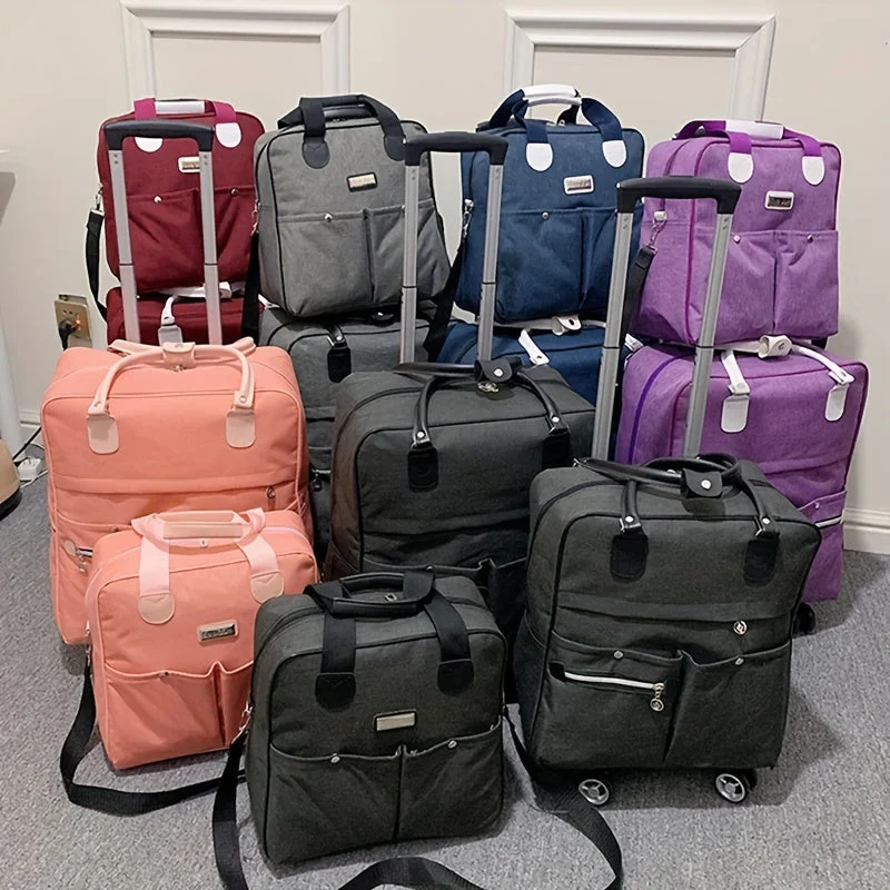 Portable shoe bags to keep footwear separate in suitcases2 Pcs Minimalist Versatile Luggage Bag Set : Large Capacity Suitcase With Wheels & Luggage Shoulder Bag