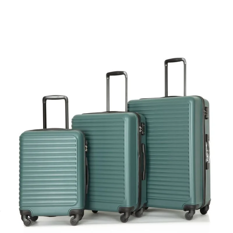 Suitcase wheels replacement kits for smooth rolling after long - term use3 Piece ABS Lightweight Suitcase Luggage Sets with Two Hooks,TSA Lock