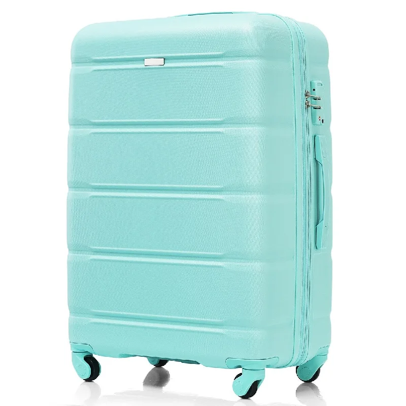 3 Piece Expandable USB Port Hardshell Luggage Sets Password Box