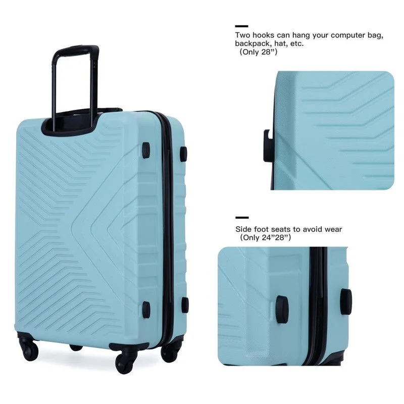 Portable shoe bags to keep footwear separate in suitcases3PCS ABS Lightweight Suitcase Luggage Set with Two Hooks and TSA Lock