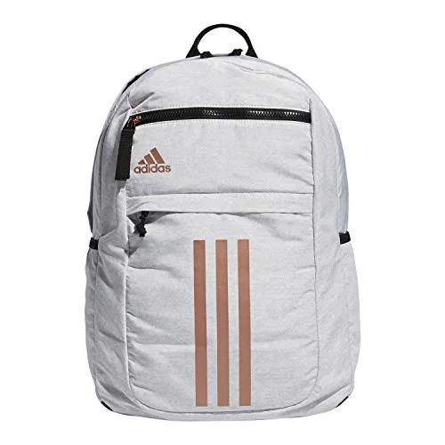 Suitcase wheels replacement kits for smooth rolling after long - term useadidas Unisex League 3 Stripe Backpack, White/Black/Rose Gold, One Size