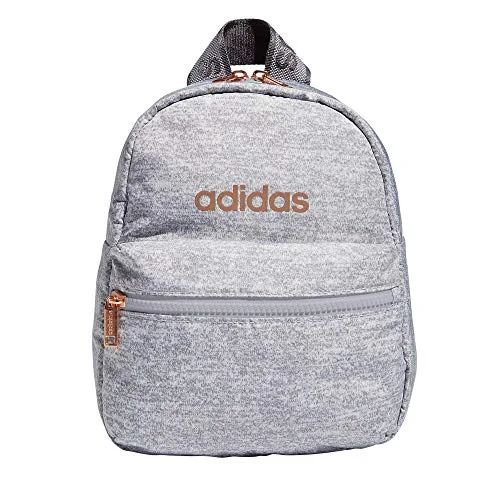 Neck pillows with memory foam for comfortable in - flight or car ridesadidas Women's Linear 2 Mini Backpack Small Travel Bag, Jersey Grey/Rose Gold/Onix Grey, One Size