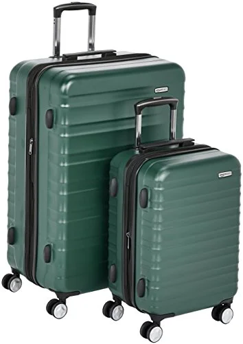 Portable shoe bags to keep footwear separate in suitcasesAmazonBasics Premium Hardside Spinner Luggage with Built-In TSA Lock - 2-Piece Set (20", 28"), Green