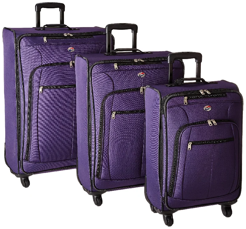 American Tourister AT Pops Plus Softside 3-Piece Spinner Wheel Luggage Set
