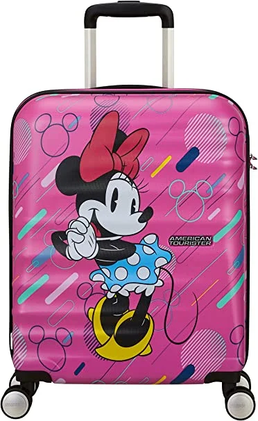 Luggage straps with buckle closures to secure overstuffed bagsAmerican Tourister Disney Wavebreaker Carry-On Spinner Luggage - Minnie Future Pop