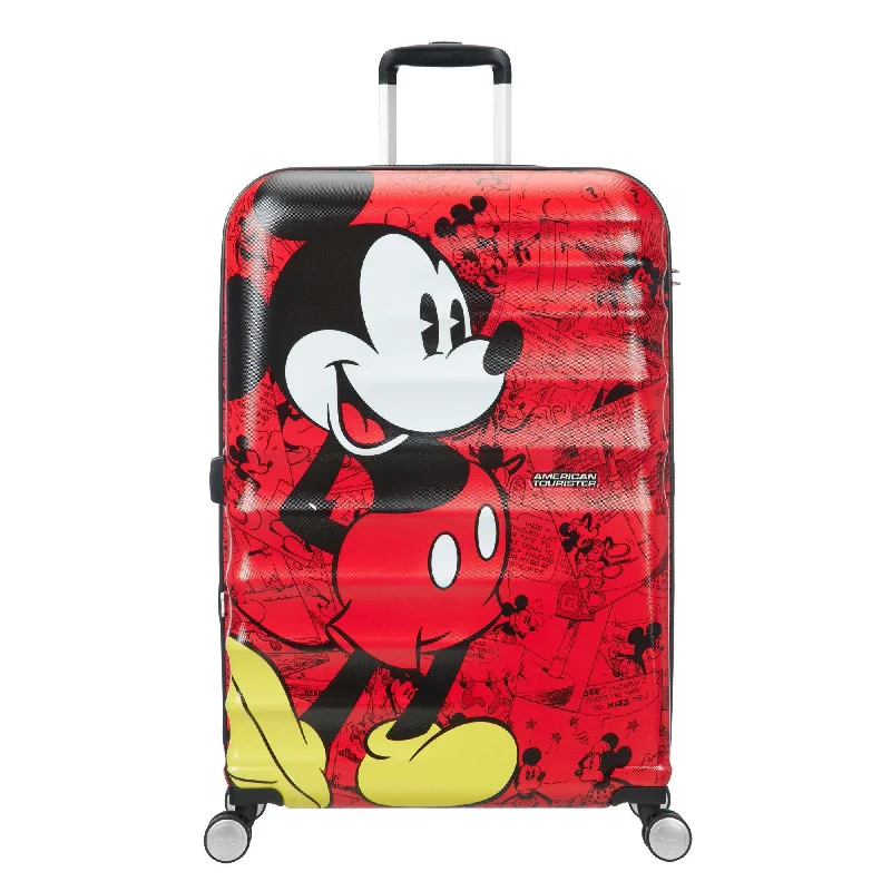 Portable shoe bags to keep footwear separate in suitcasesAmerican Tourister Disney Wavebreaker Spinner Large Luggage - Mickey Comics Red