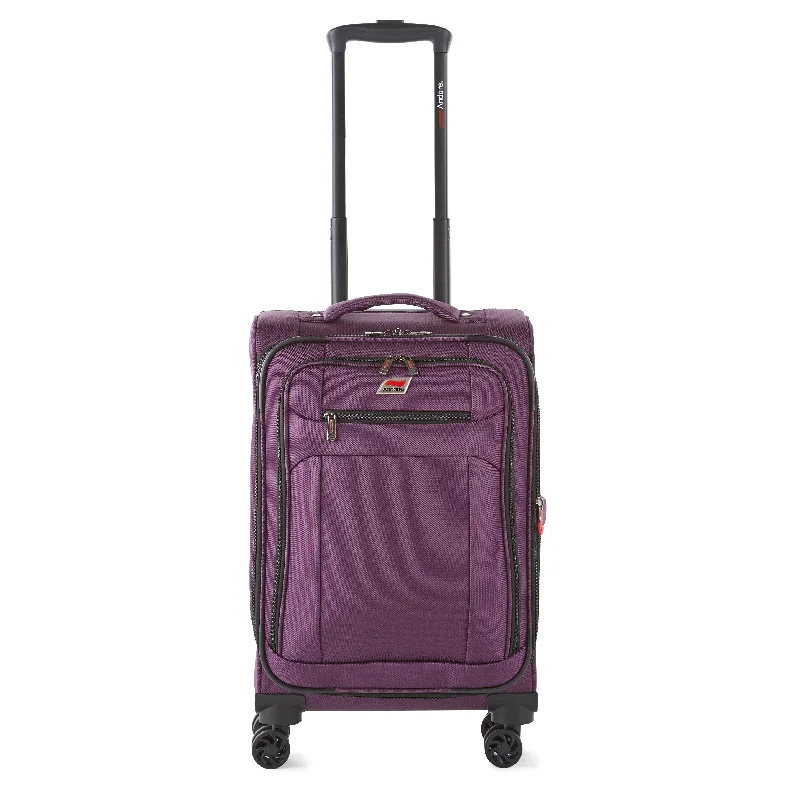 Anti - theft RFID blocking travel wallet for safe money and card storageAndare Milan-3 20" Carry-on Exp. Softside Spinner