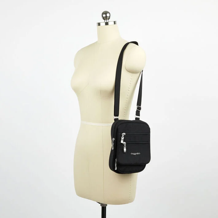 Travel garment hangers that are foldable for easy packingBaggallini RFID Journey Crossbody