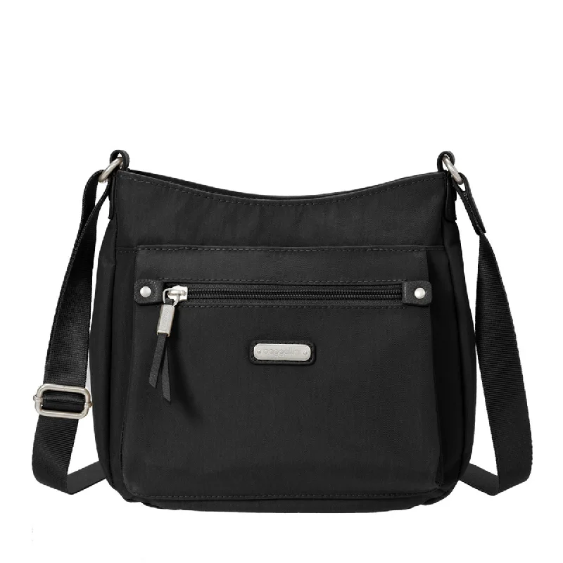 Luggage trolley organizers to hold small items like keys and phonesBaggallini Uptown Bagg with RFID phone wristlet