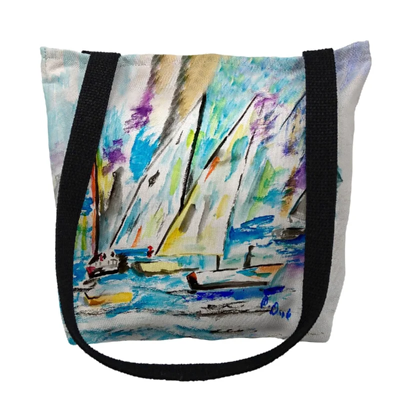 Betsy's New Sailboats Small Tote Bag 13x13