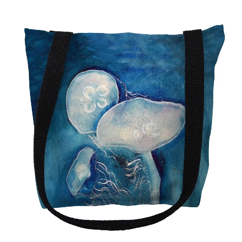 Charging station travel adapters with multiple USB ports for powering devices on the goBlue Jellyfish Small Tote Bag 13x13