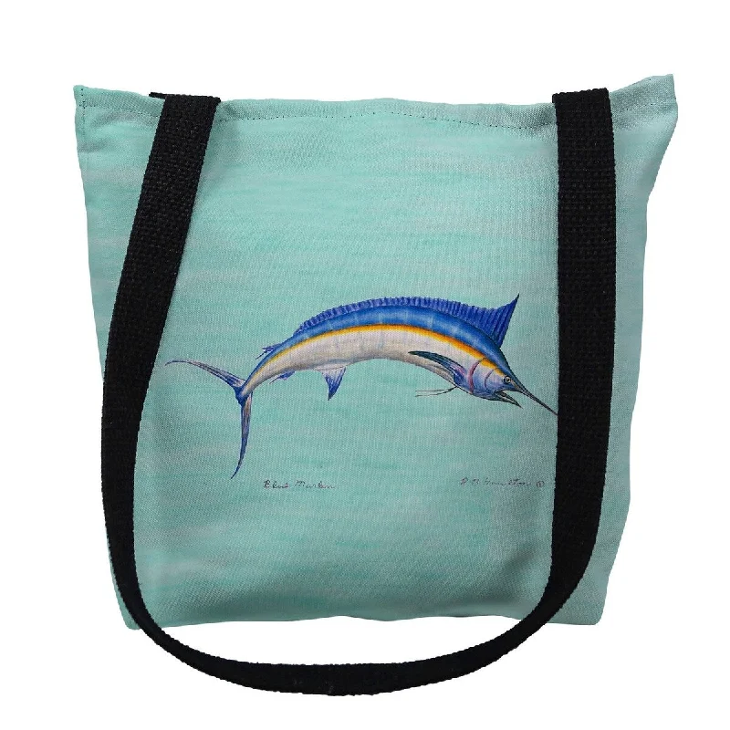 Blue Marlin - Teal Small Tote Bag 13x13