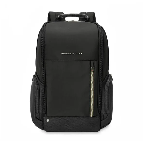 Leather luggage handles for a comfortable and stylish gripBriggs & Riley Medium Widemouth Backpack AK124