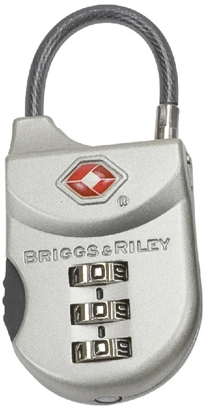 Luggage scales with digital display for accurate weight measurement at homeTSA Cable Lock, Satin Nickel, One Size