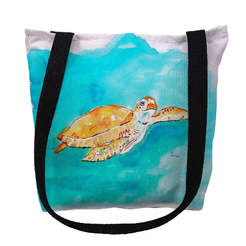 Lightweight luggage tags with personalized names and contact info for easy identificationBrown Sea Turtle Small Tote Bag 13x13