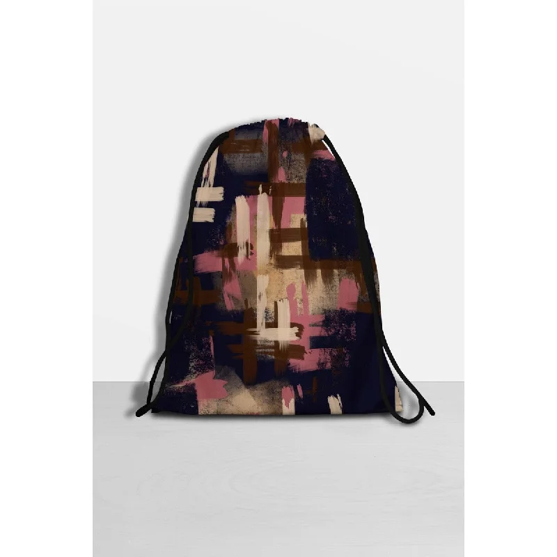 Brush Art Drawstring Bag