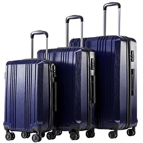 Coolife Luggage Expandable Suitcase PC+ABS 3 Piece Set with TSA Lock Spinner 20in24in28in Coolife Luggage Expandable Suitcase PC+ABS 3 Piece Set with TSA Lock Spinner 20in24in28in