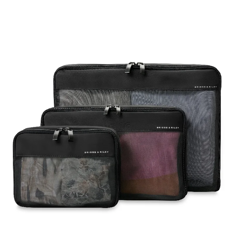 Compression packing bags to save space in travel backpacksBriggs & Riley Expandable Packing Cube Set for Check-In Luggage- X112