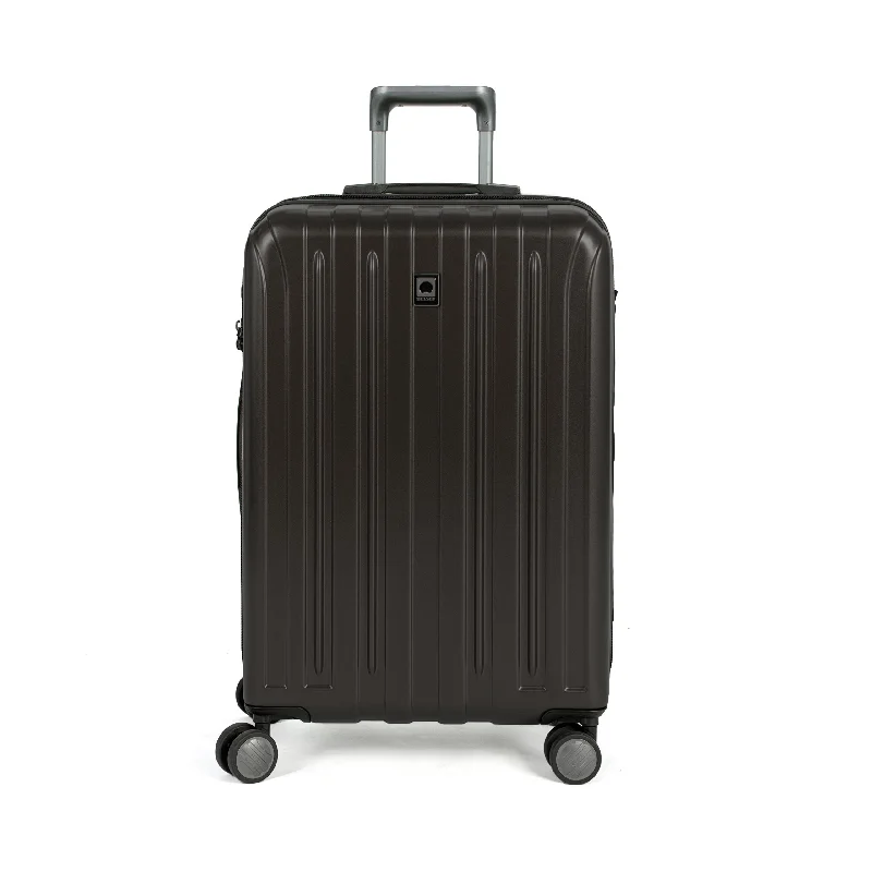 Hanging toiletry bags with multiple compartments for bathroom essentialsHelium Titanium 25" Spinner Medium Luggage