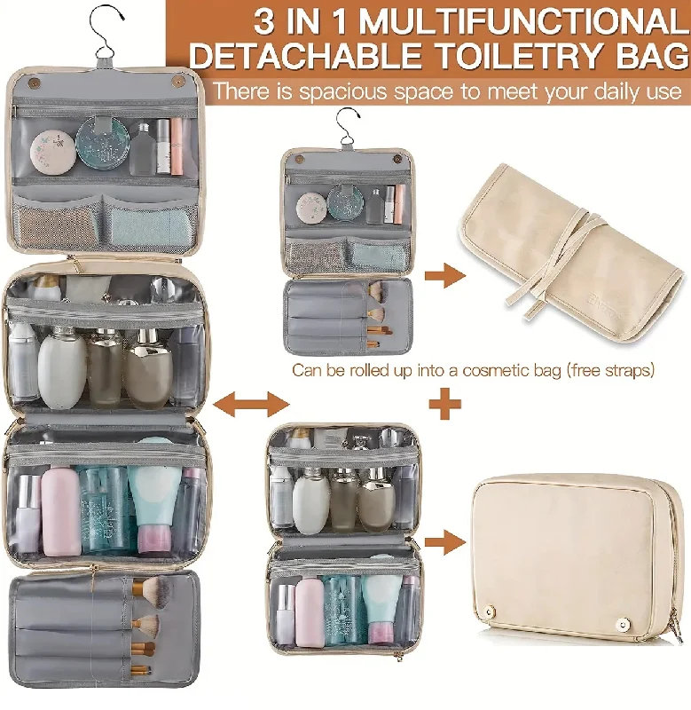 Travel garment hangers that are foldable for easy packingElviros Water Resistant Hanging Toiletry Bag- $27