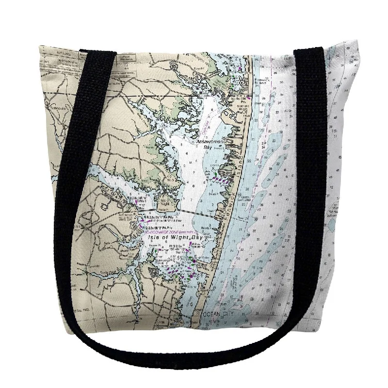 Compression packing bags to save space in travel backpacksFenwick Island to Chincoteague Inlet, VA Nautical Map Medium Tote Bag 16x16 - 16 inches x 16 inches