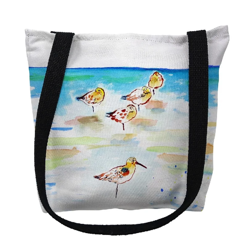 Five Sanderlings Small Tote Bag 13x13