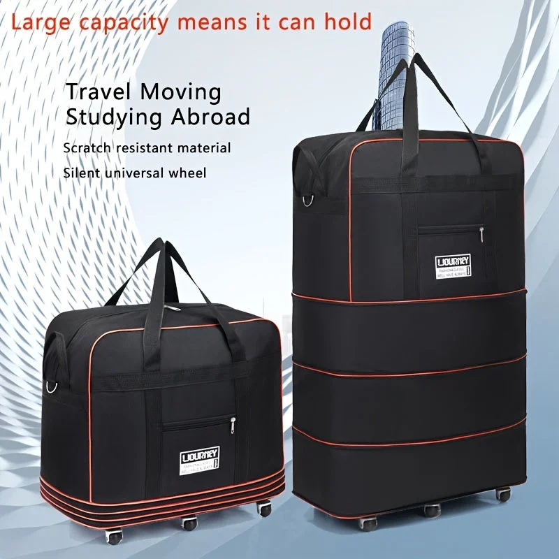 Travel garment hangers that are foldable for easy packingFoldable Travel Luggage Bag With Wheels, Extra Large Moving Storage Bag, Expandable Packing Bag For Business Trip Study Abroad Travel