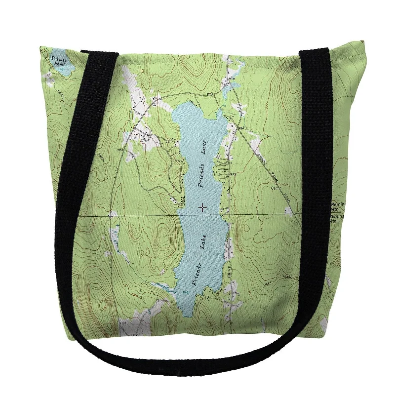 TSA-approved combination locks for luggage security during international travelFriends Lake, Adirondacks, NY Nautical Map Medium Tote Bag 16x16 - 16 inches x 16 inches