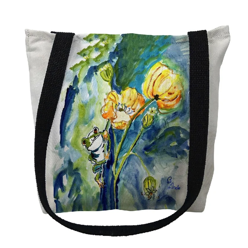 Frog & Flower Small Tote Bag 13x13