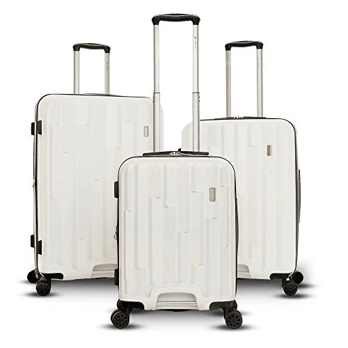 Gabbiano Avila Collection 3-Piece Hardside Upright Spinner Set (White)