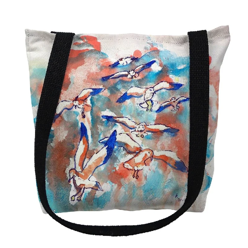 Earplugs and eye masks set for a good sleep during long - haul flightsGulls Flocking Small Tote Bag 13x13