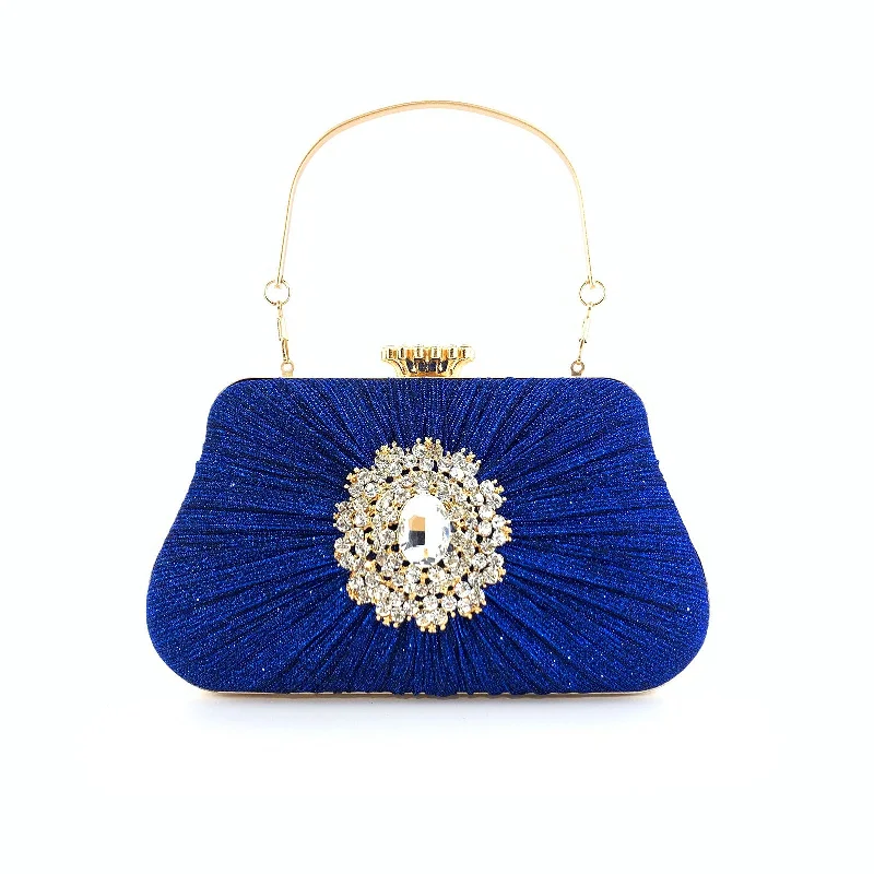Travel backpack rain covers made of durable nylon materialHengmei Chaozhou factory direct supply fashion dinner bag ladies pleated craft rhinestone bag banquet wedding party bag