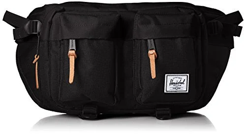 Lightweight luggage tags with personalized names and contact info for easy identificationHerschel Eighteen Waist Pack, Black, 6.0L