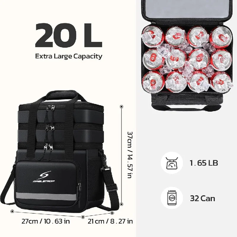 Insulated Lunch Bag Women/Men, 3-Layer (20L/32cans)